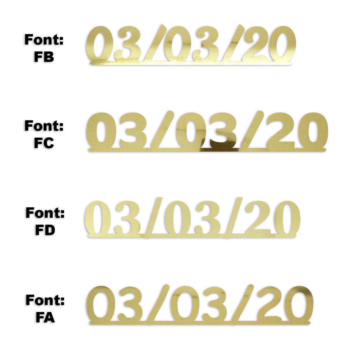 Custom-Fetti Date - 03/03/24 or 03/03/25  Gold
