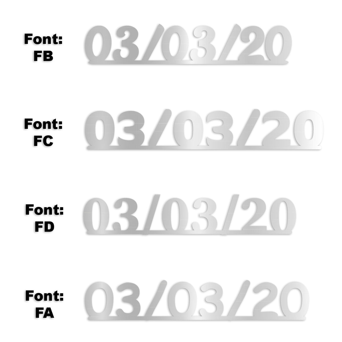 Custom-Fetti Date - 03/03/24 or 03/03/25  Silver