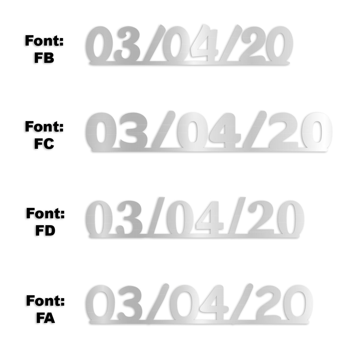 Custom-Fetti Date - 03/04/24 or 03/04/25  Silver