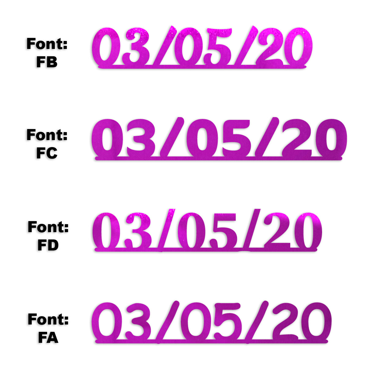 Custom-Fetti Date - 03/05/24 or 03/05/25  Fuchsia