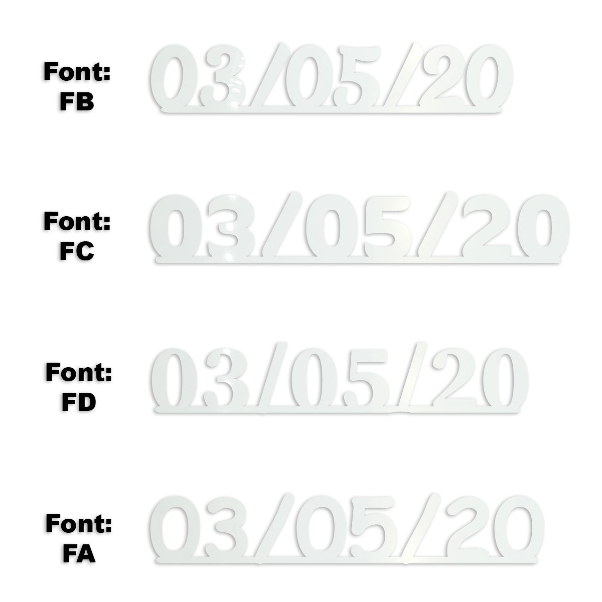 Custom-Fetti Date - 03/05/24 or 03/05/25  White