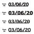 Custom-Fetti Date - 03/06/24 or 03/06/25  Black
