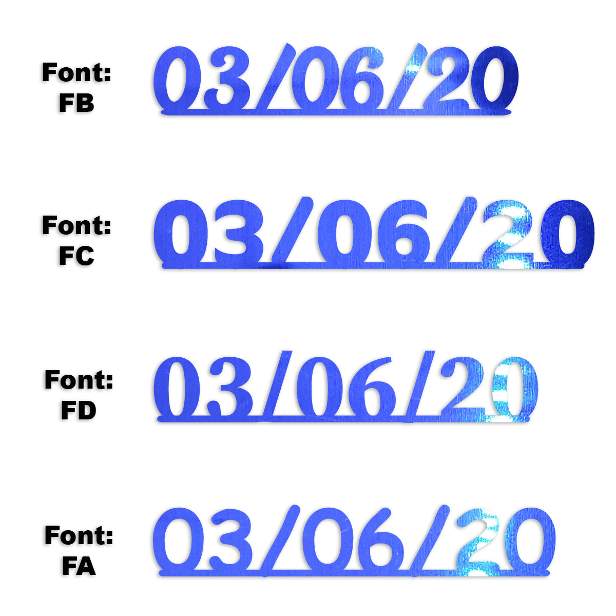 Custom-Fetti Date - 03/06/24 or 03/06/25  Blue Royal