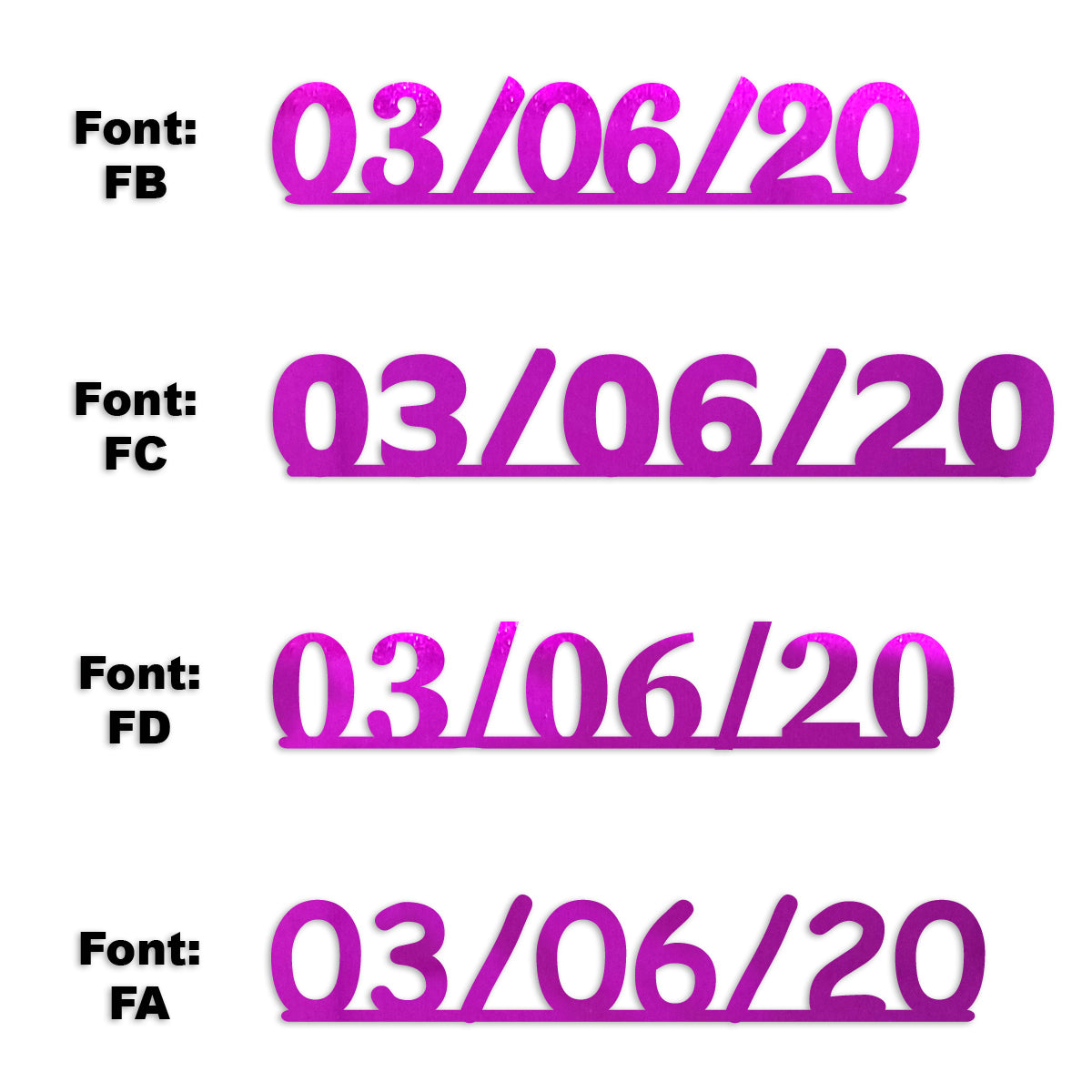 Custom-Fetti Date - 03/06/24 or 03/06/25  Fuchsia