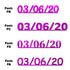 Custom-Fetti Date - 03/06/24 or 03/06/25  Fuchsia