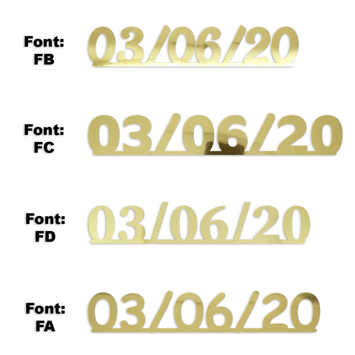 Custom-Fetti Date - 03/06/24 or 03/06/25  Gold