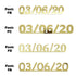 Custom-Fetti Date - 03/06/24 or 03/06/25  Gold