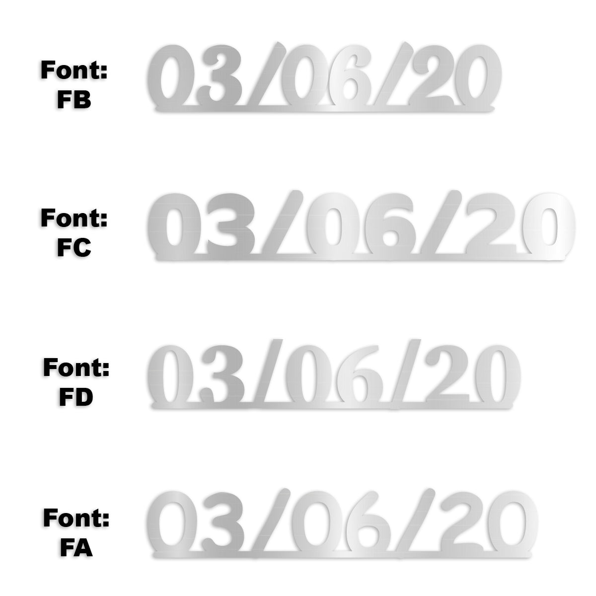Custom-Fetti Date - 03/06/24 or 03/06/25  Silver