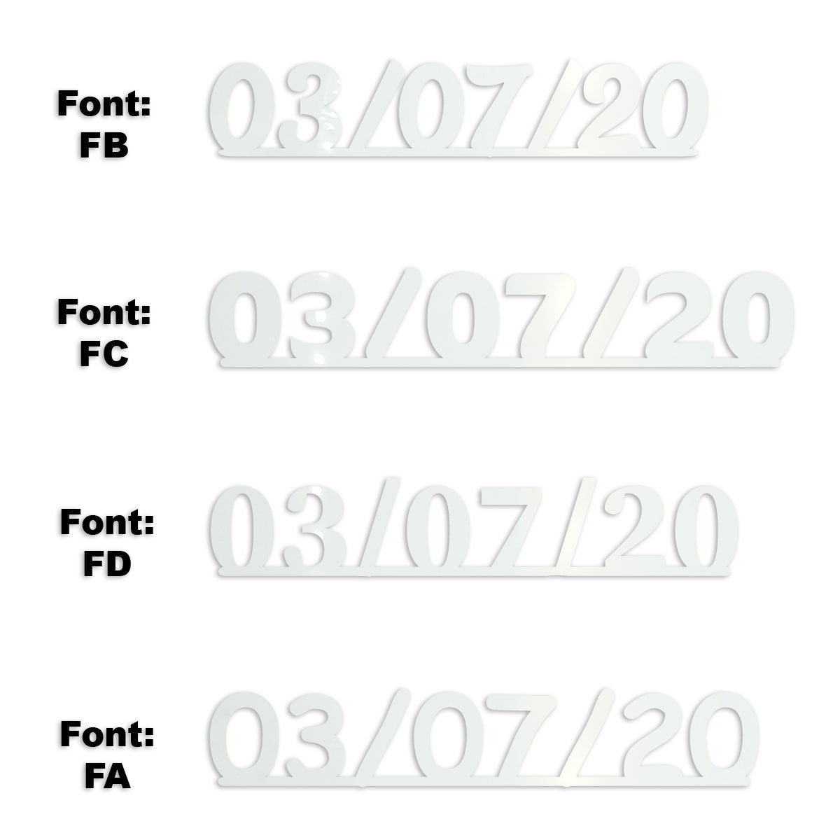 Custom-Fetti Date - 03/07/24 or 03/07/25  White