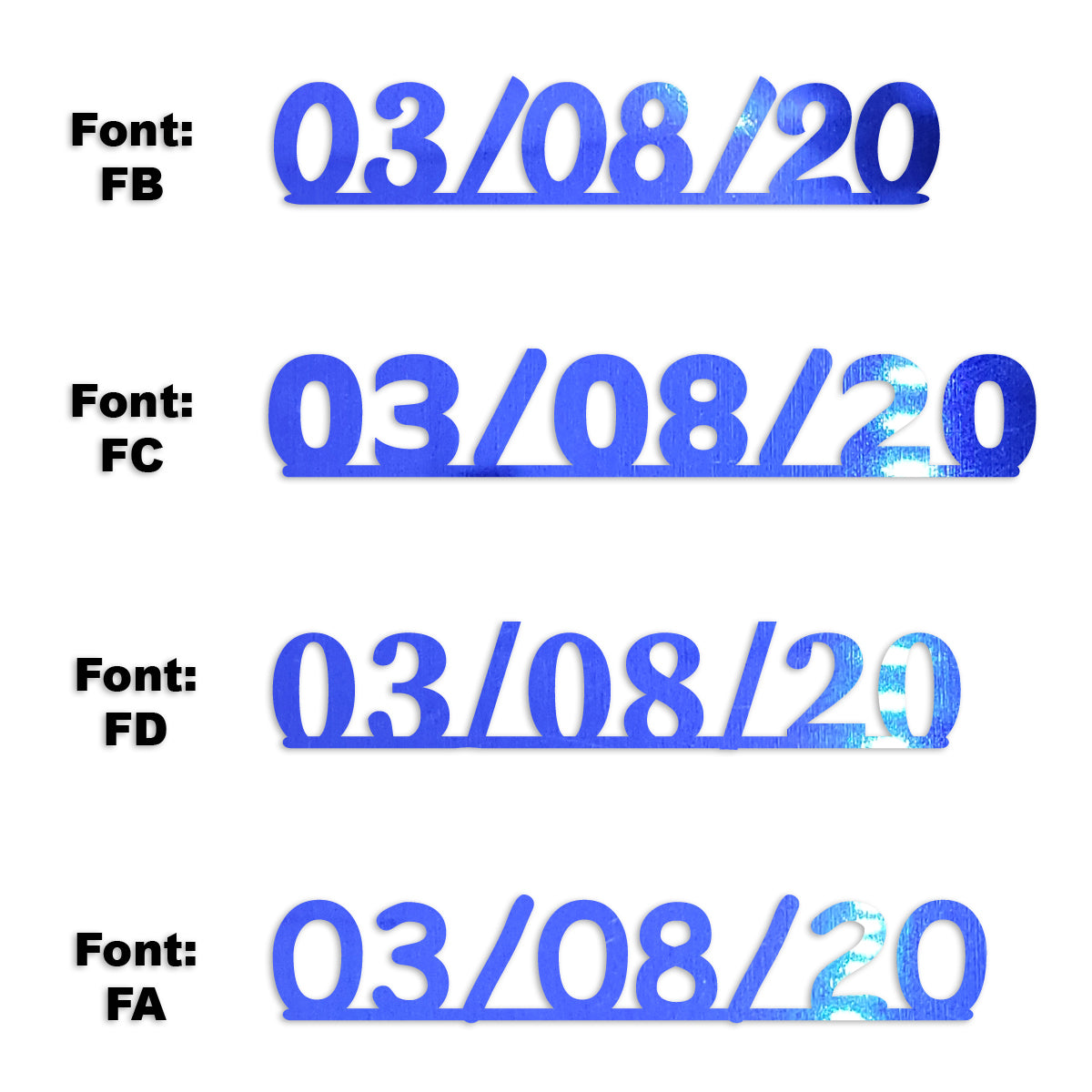 Custom-Fetti Date - 03/08/24 or 03/08/25  Blue Royal
