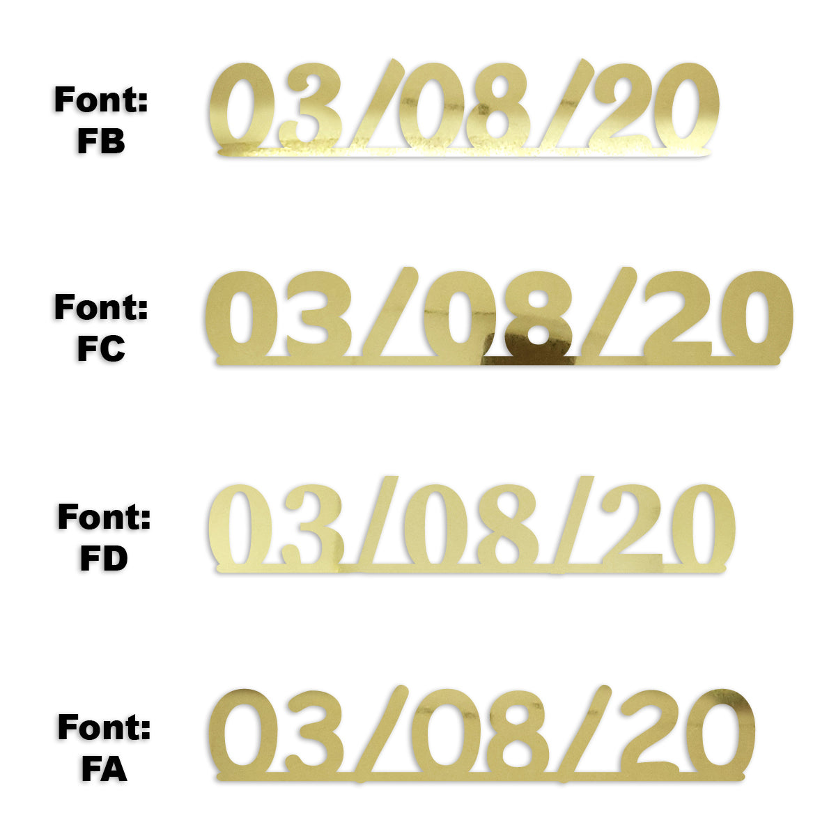 Custom-Fetti Date - 03/08/24 or 03/08/25  Gold