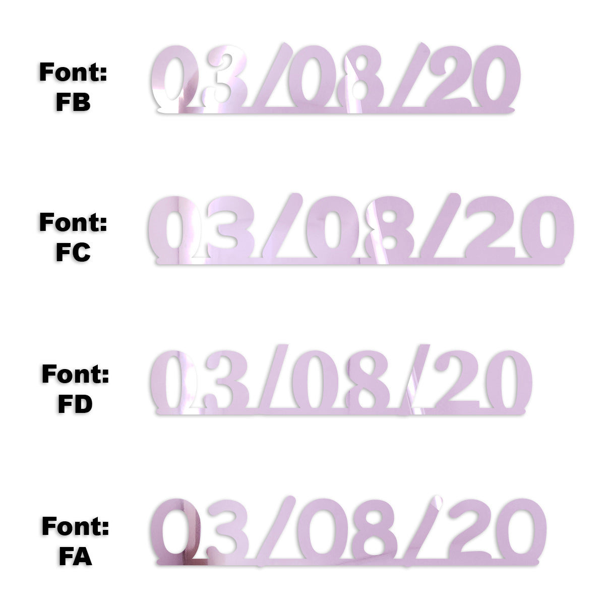 Custom-Fetti Date - 03/08/24 or 03/08/25  Pink