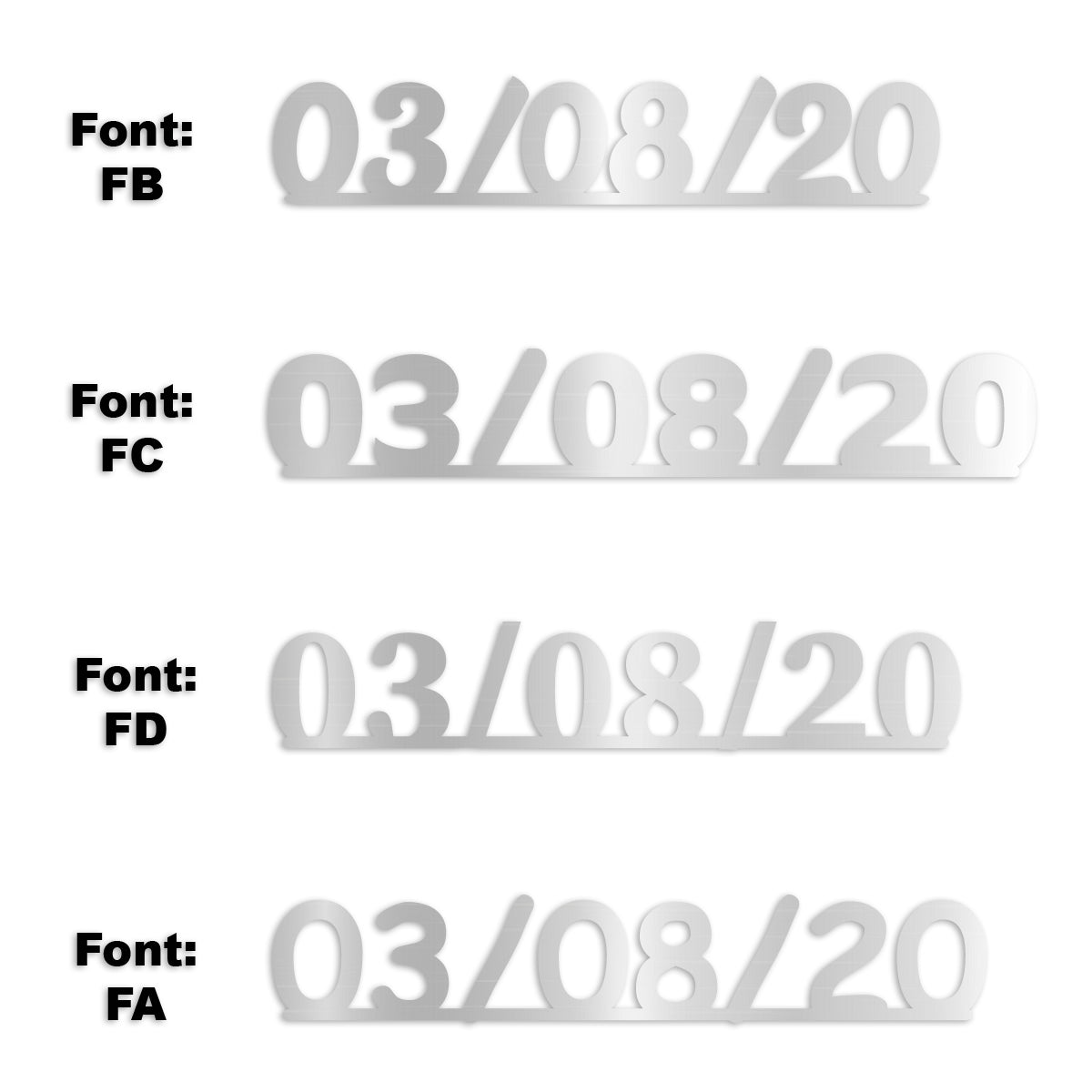 Custom-Fetti Date - 03/08/24 or 03/08/25  Silver