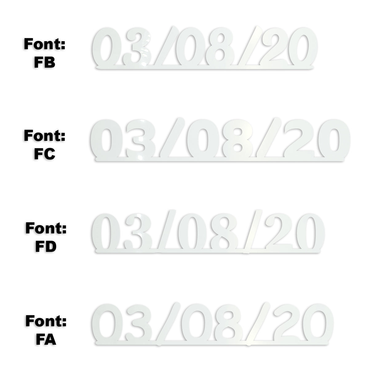 Custom-Fetti Date - 03/08/24 or 03/08/25  White