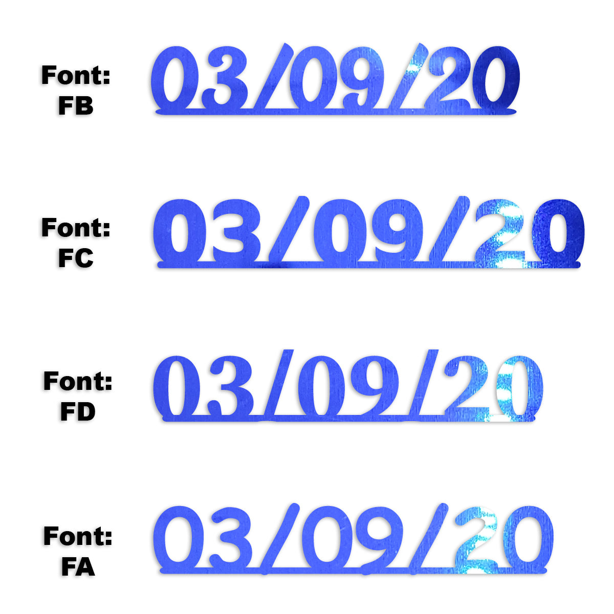Custom-Fetti Date - 03/09/24 or 03/09/25  Blue Royal