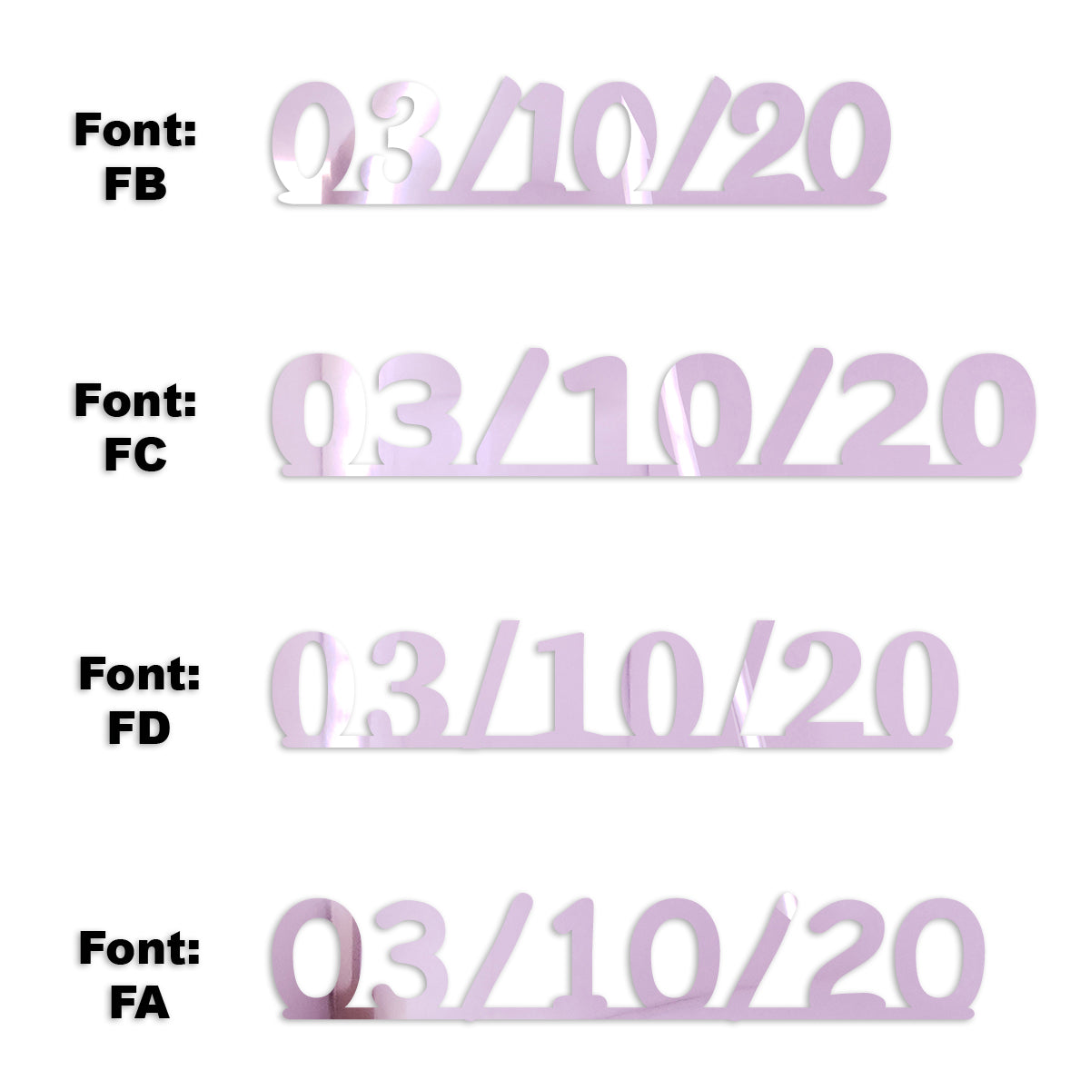 Custom-Fetti Date - 03/10/24 or 03/10/25  Pink