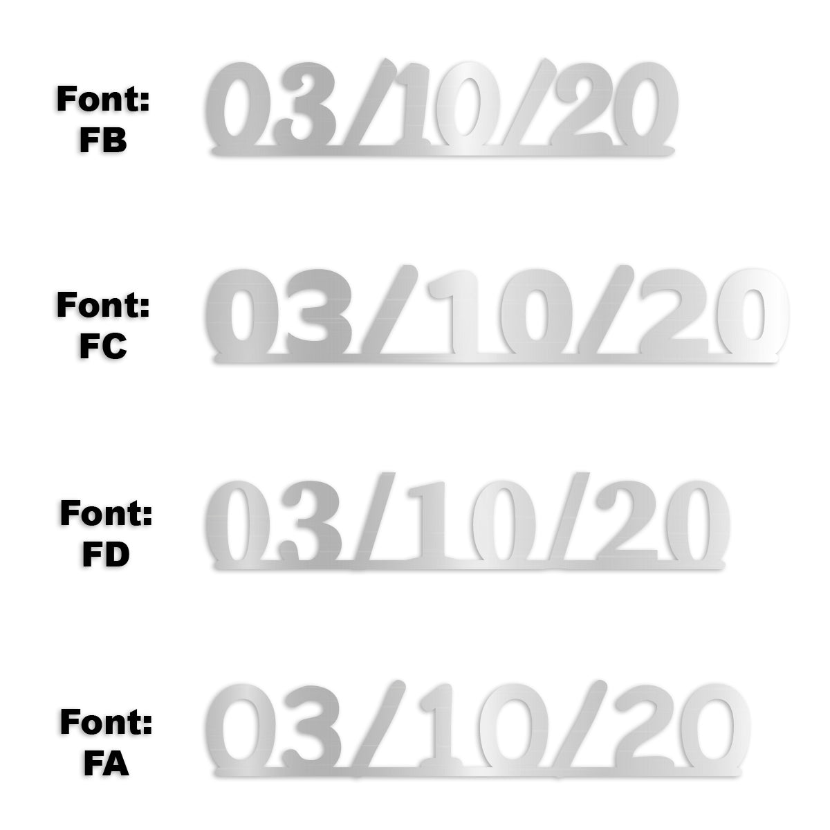 Custom-Fetti Date - 03/10/24 or 03/10/25  Silver
