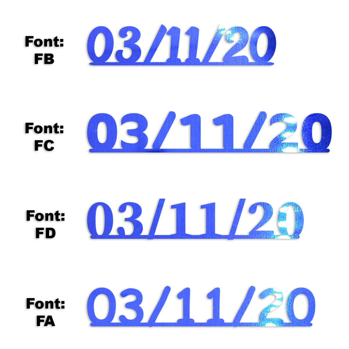 Custom-Fetti Date - 03/11/24 or 03/11/25  Blue Royal