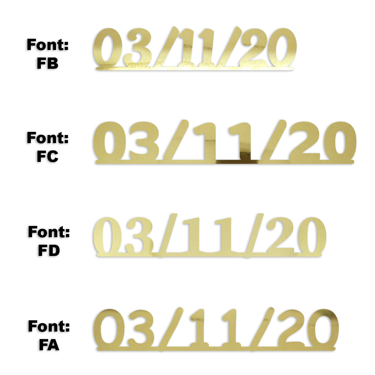 Custom-Fetti Date - 03/11/24 or 03/11/25  Gold
