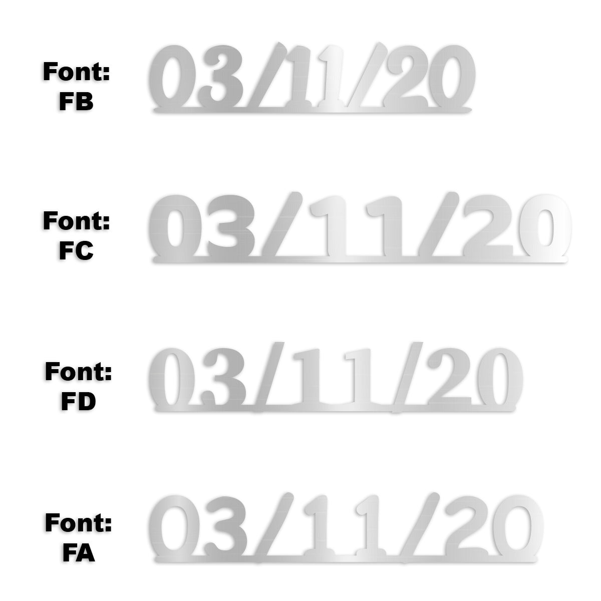 Custom-Fetti Date - 03/11/24 or 03/11/25  Silver