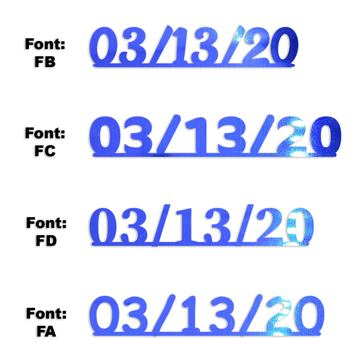 Custom-Fetti Date - 03/13/24 or 03/13/25  Blue Royal