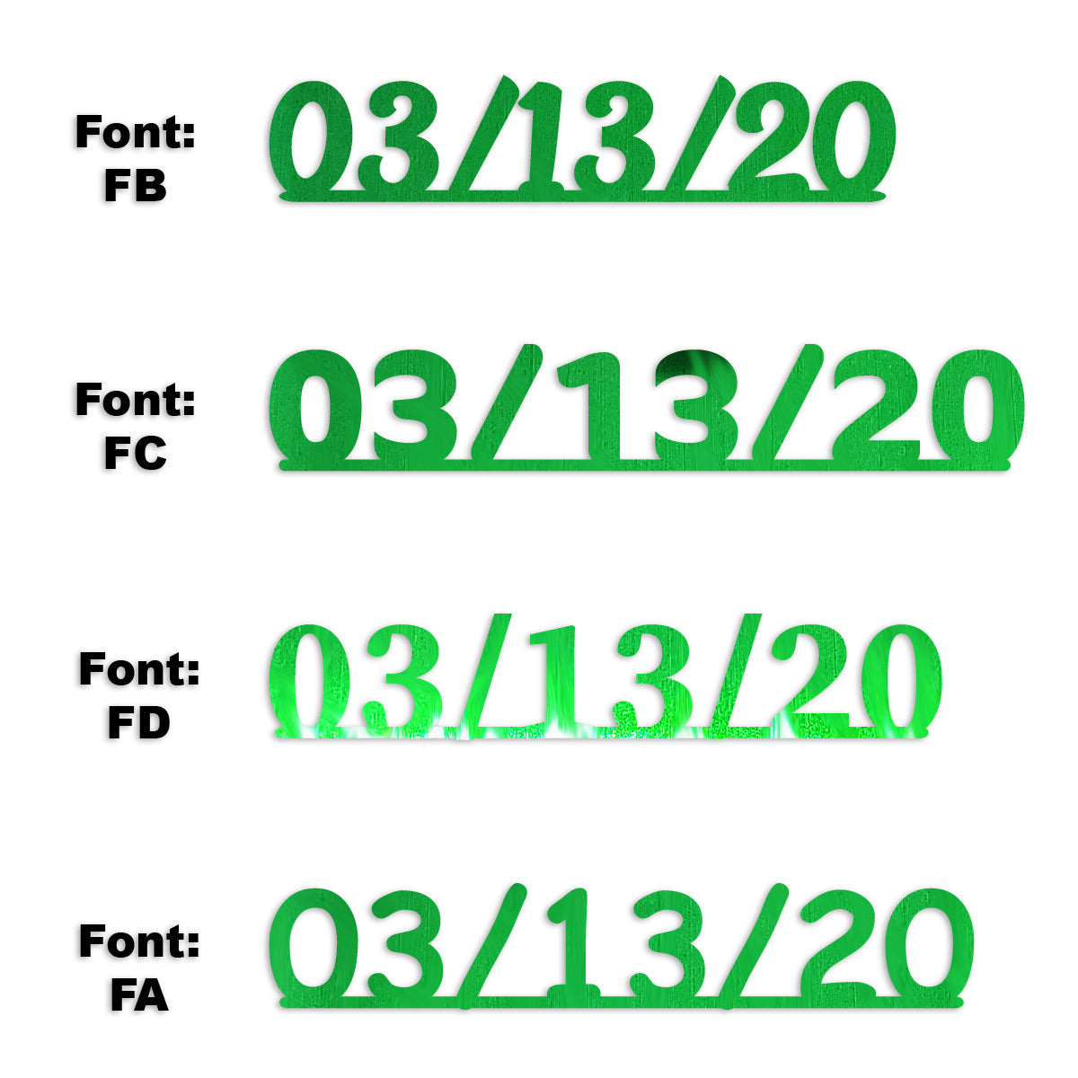 Custom-Fetti Date - 03/13/24 or 03/13/25  Green