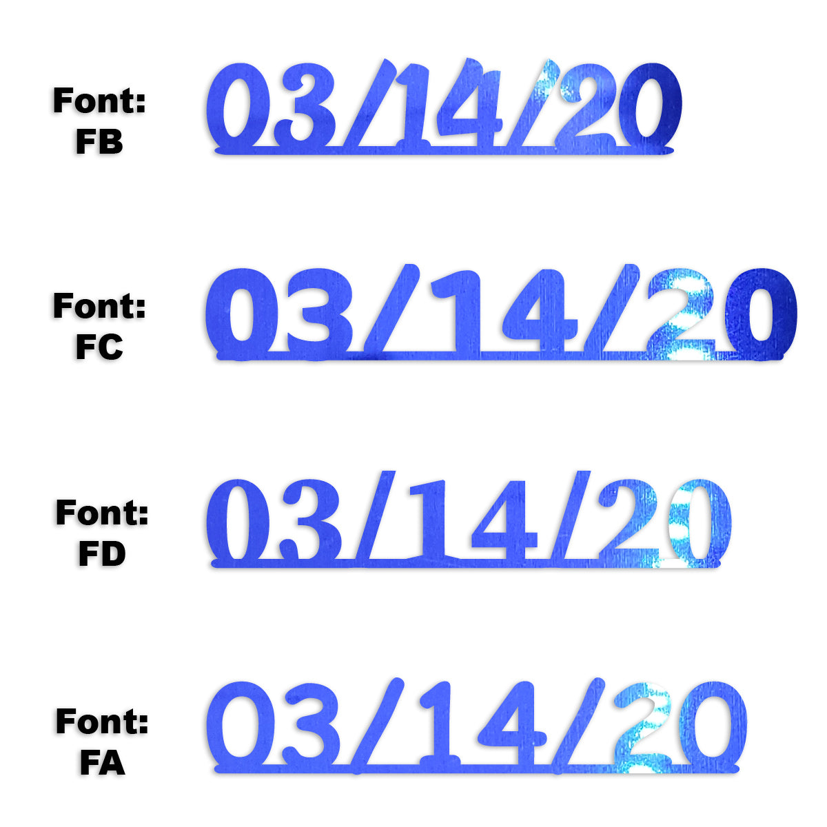 Custom-Fetti Date - 03/14/24 or 03/14/25  Blue Royal