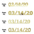Custom-Fetti Date - 03/14/24 or 03/14/25  Gold
