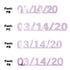 Custom-Fetti Date - 03/14/24 or 03/14/25  Pink