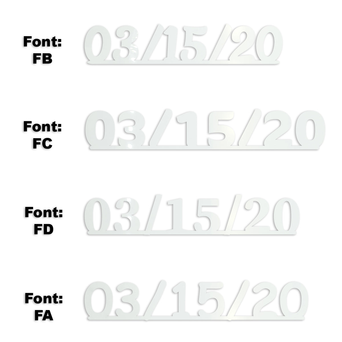 Custom-Fetti Date - 03/15/24 or 03/15/25  White