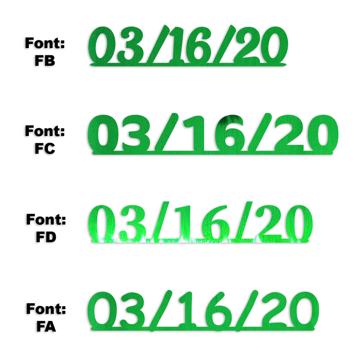 Custom-Fetti Date - 03/16/24 or 03/16/25  Green
