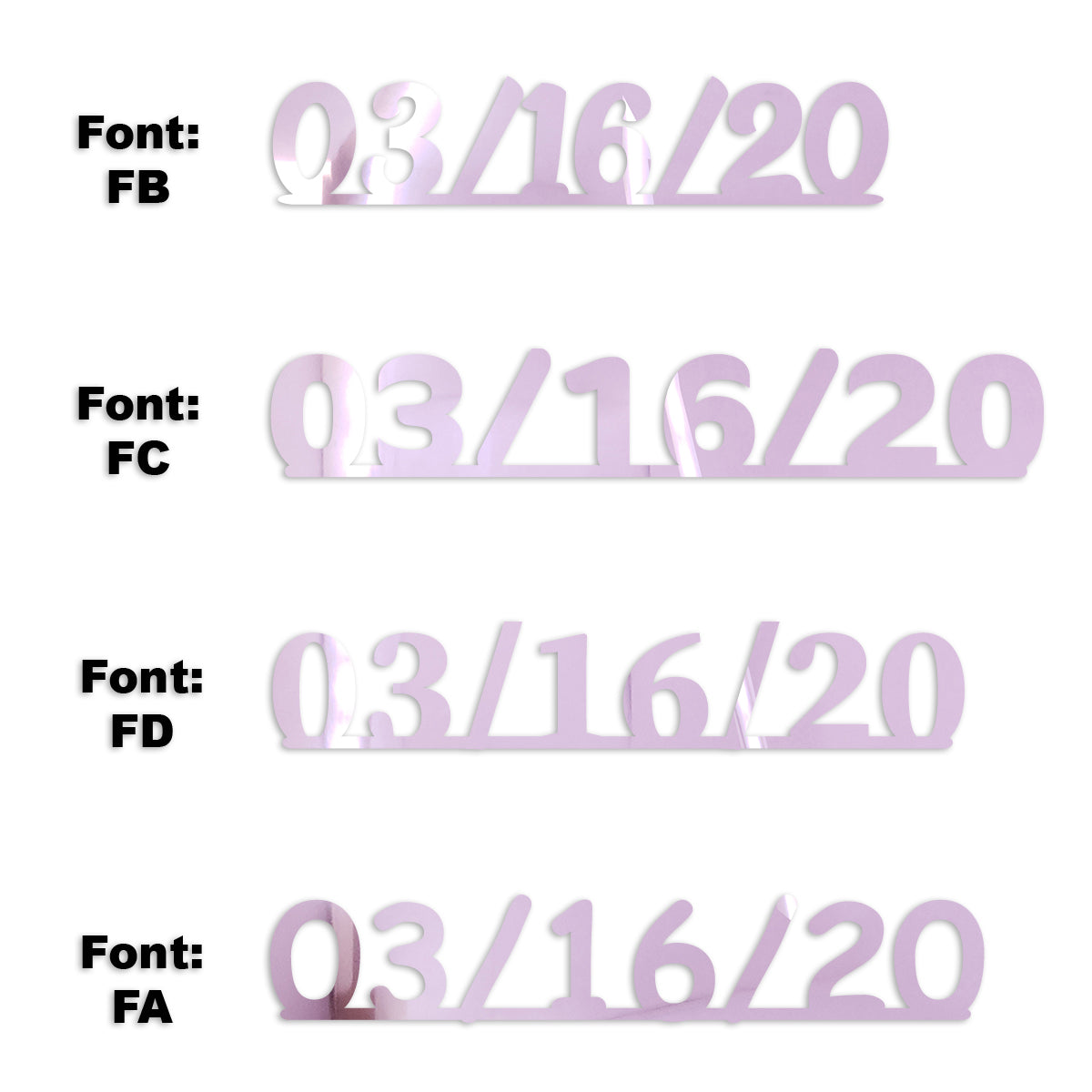 Custom-Fetti Date - 03/16/24 or 03/16/25  Pink