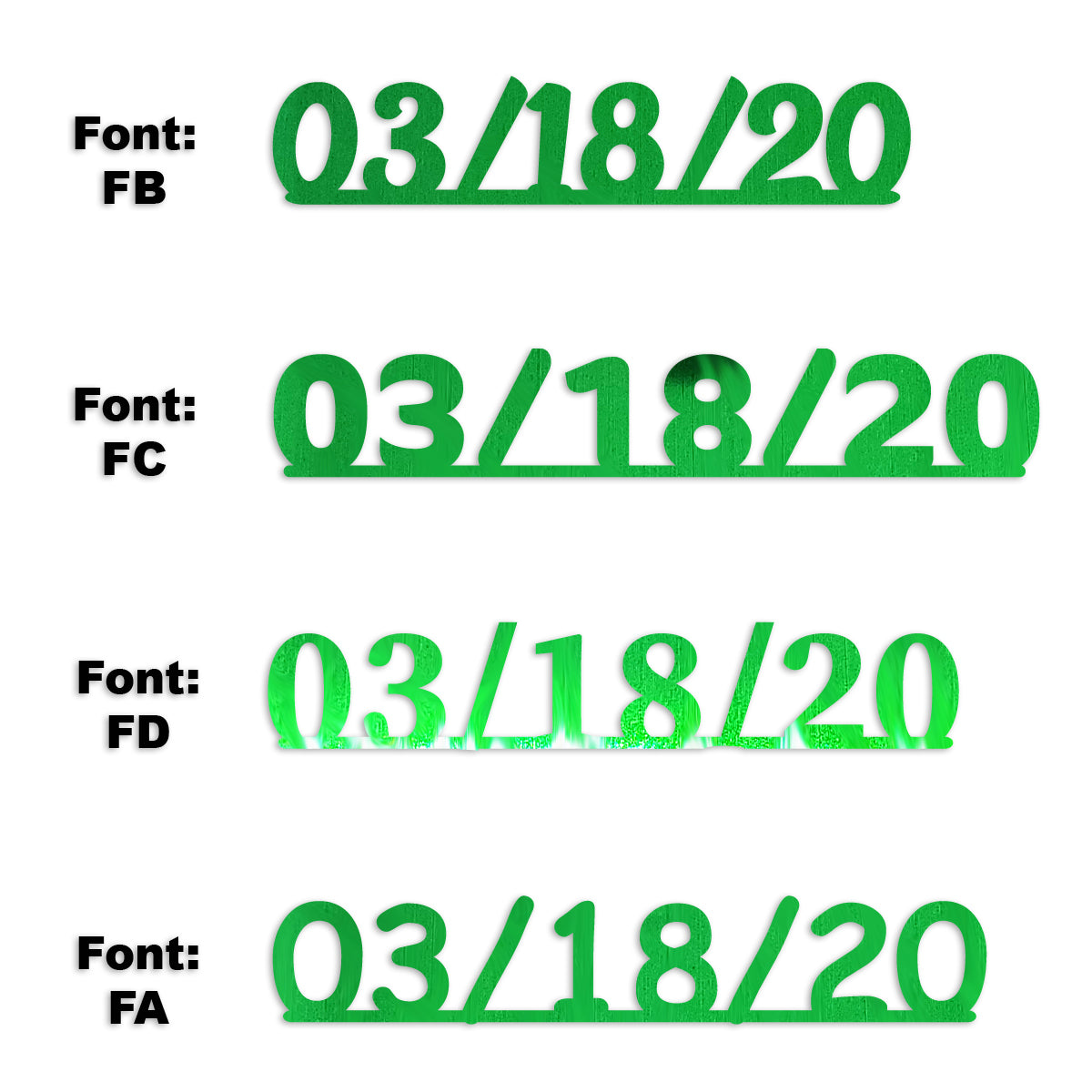 Custom-Fetti Date - 03/18/24 or 03/18/25  Green