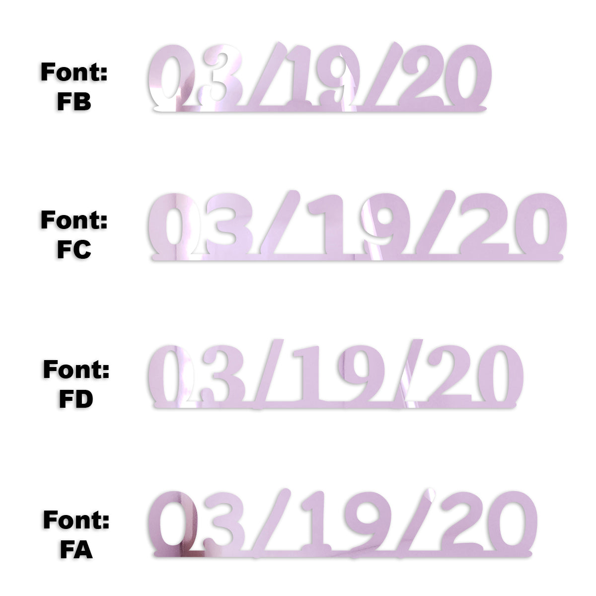 Custom-Fetti Date - 03/19/24 or 03/19/25  Pink