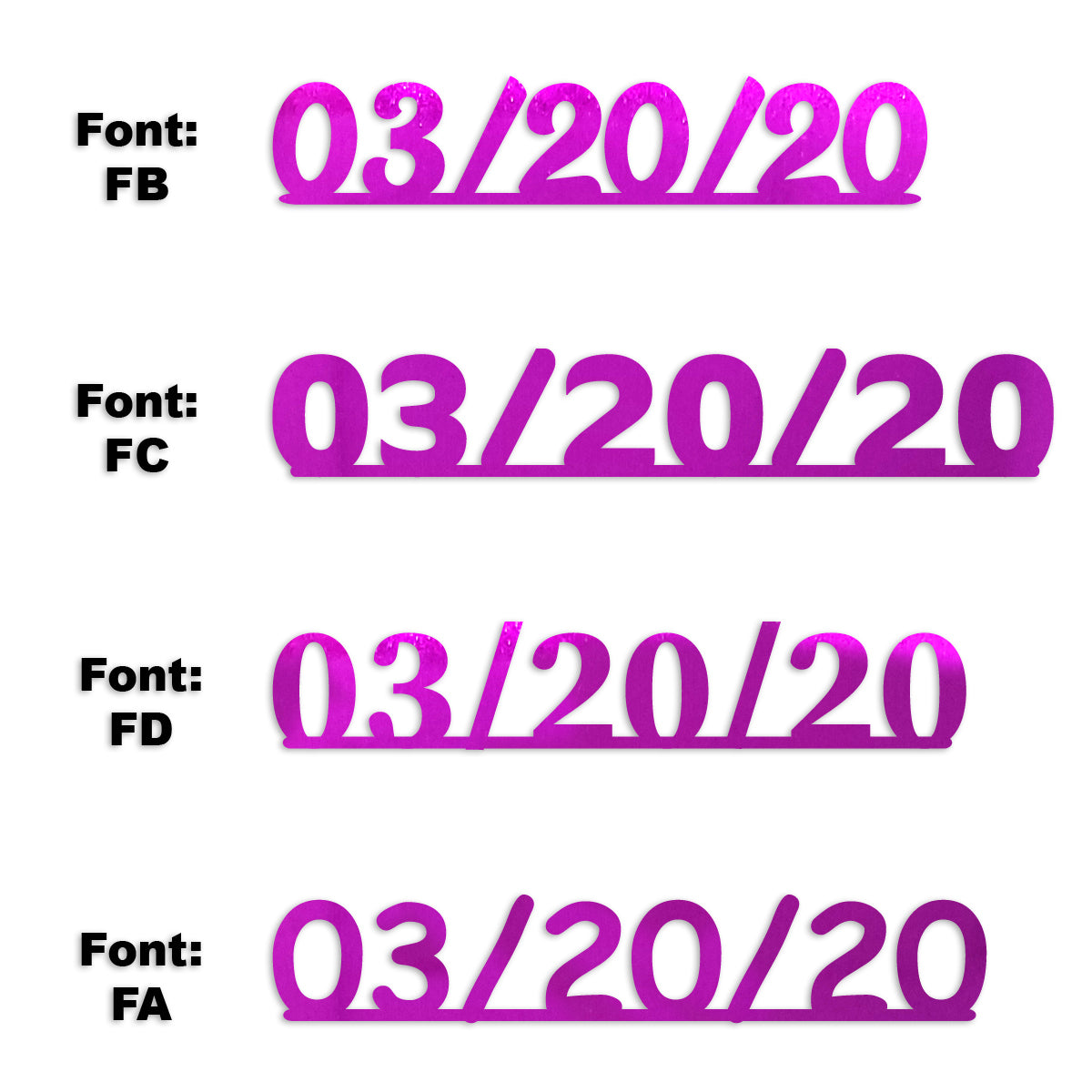 Custom-Fetti Date - 03/20/24 or 03/20/25  Fuchsia