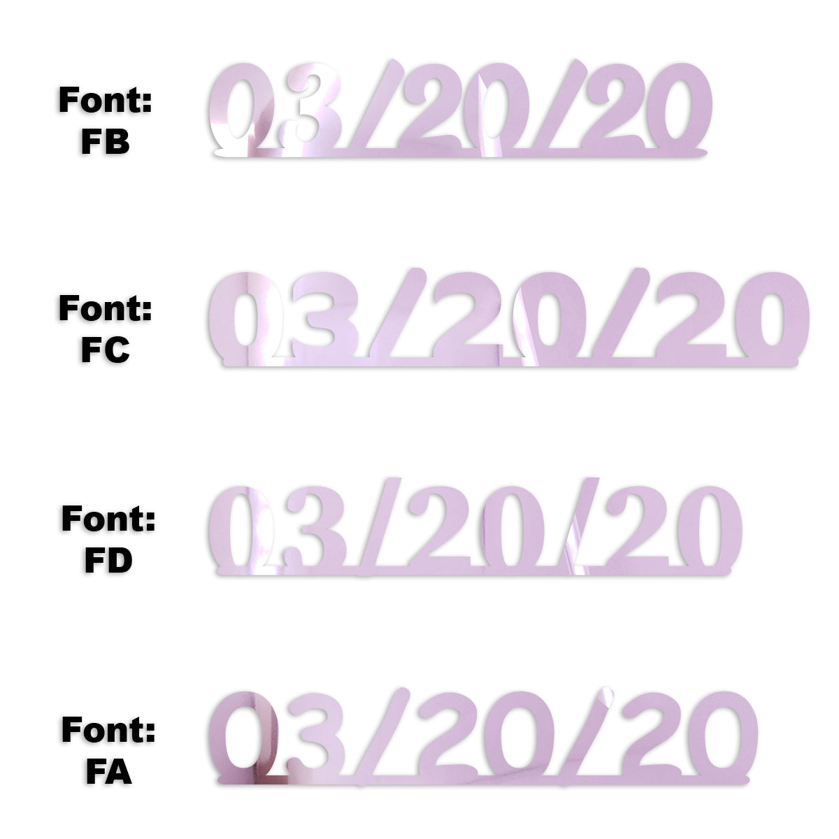 Custom-Fetti Date - 03/20/24 or 03/20/25  Pink