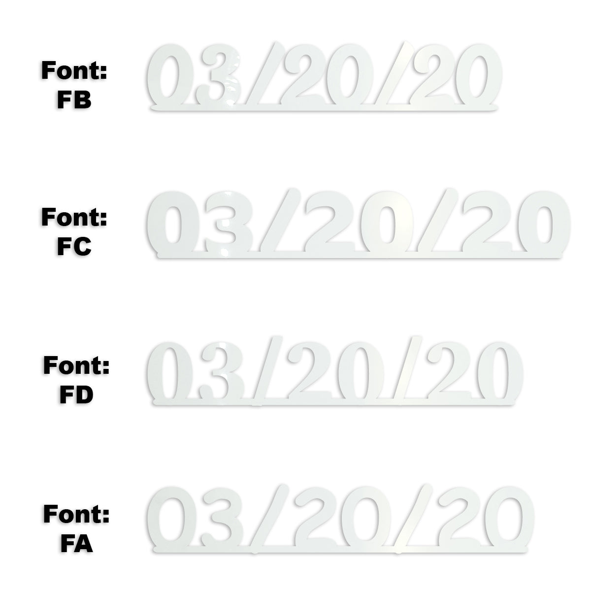Custom-Fetti Date - 03/20/24 or 03/20/25  White