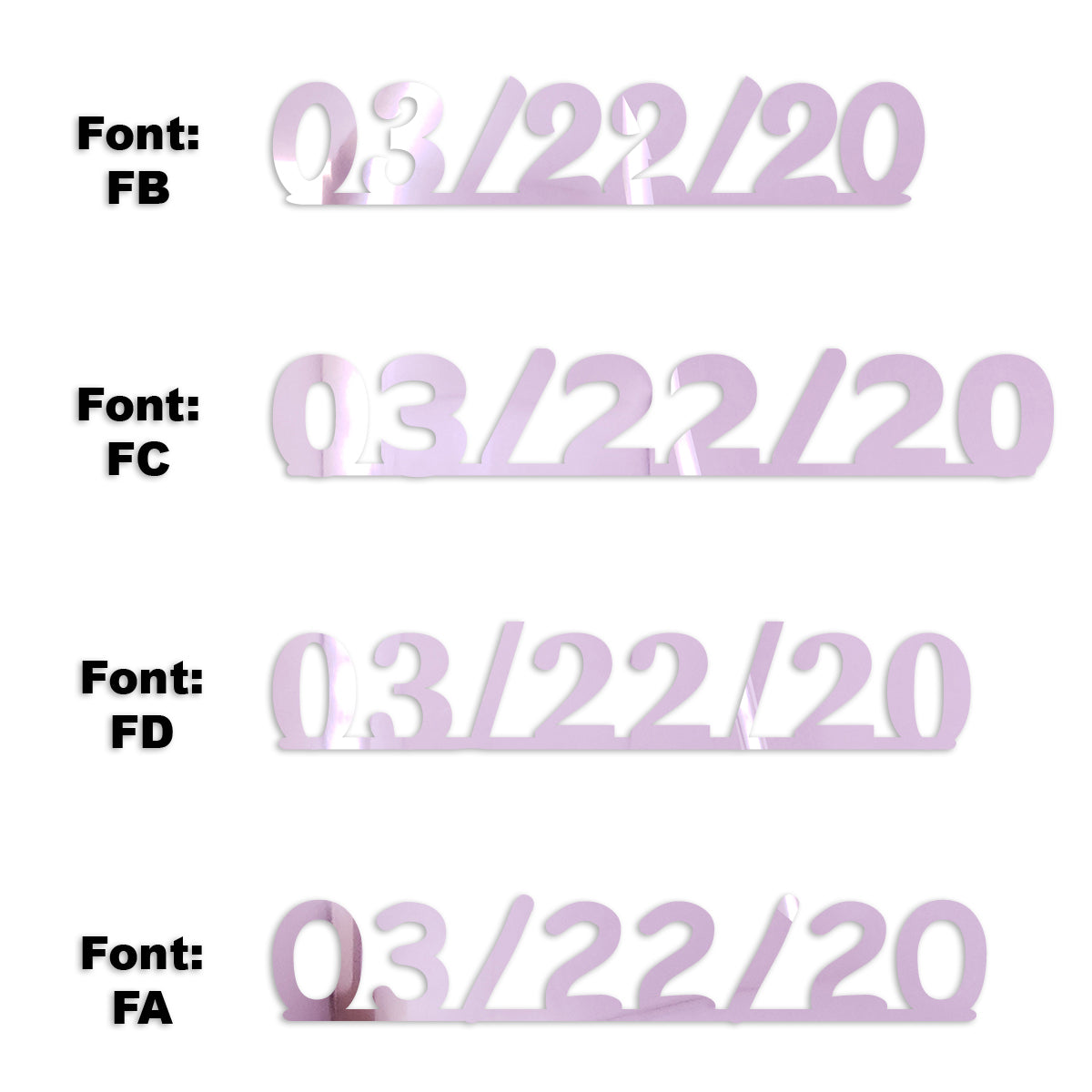 Custom-Fetti Date - 03/22/24 or 03/22/25  Pink