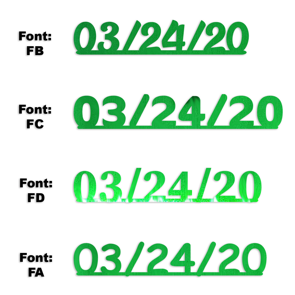 Custom-Fetti Date - 03/24/24 or 03/24/25  Green