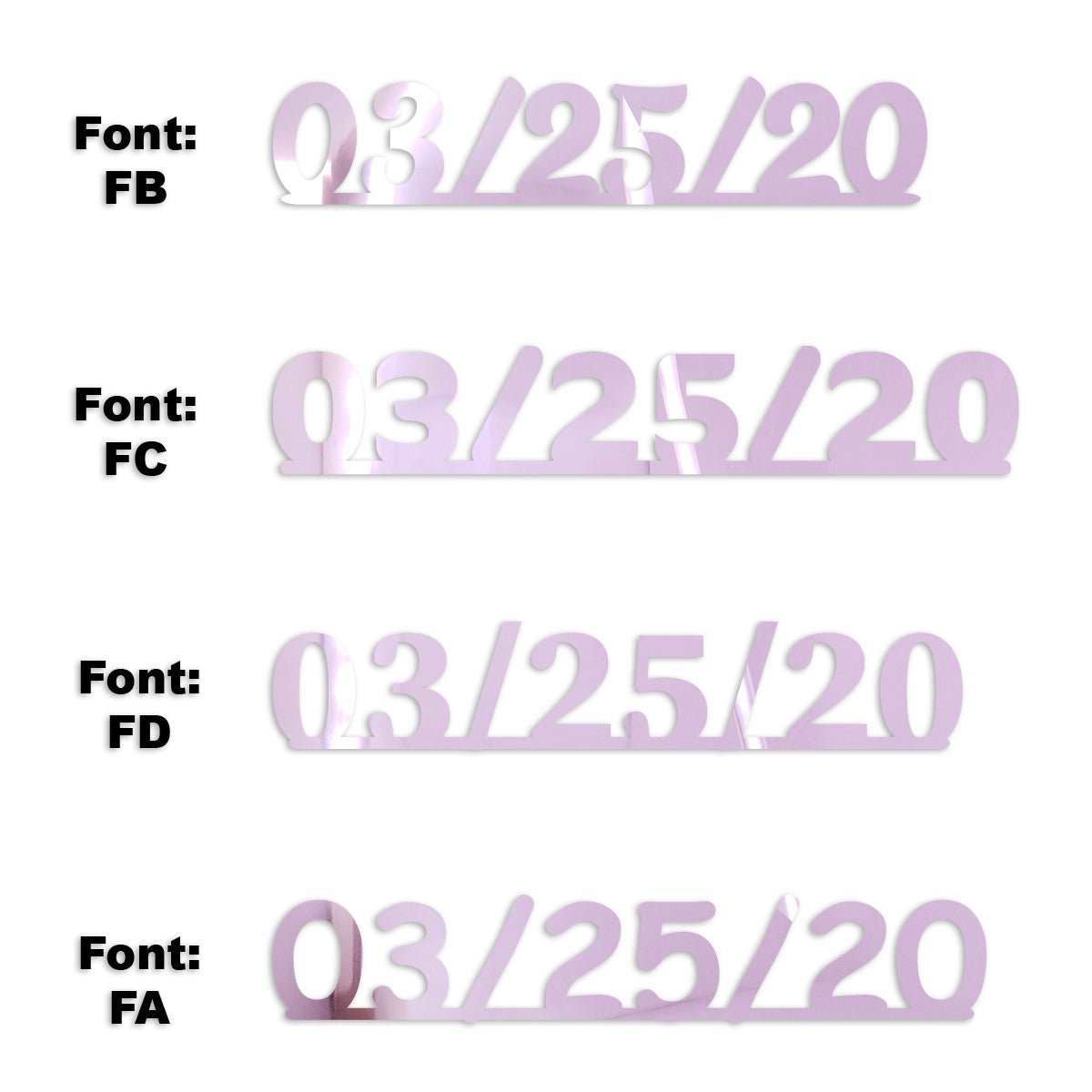 Custom-Fetti Date - 03/25/24 or 03/25/25  Pink