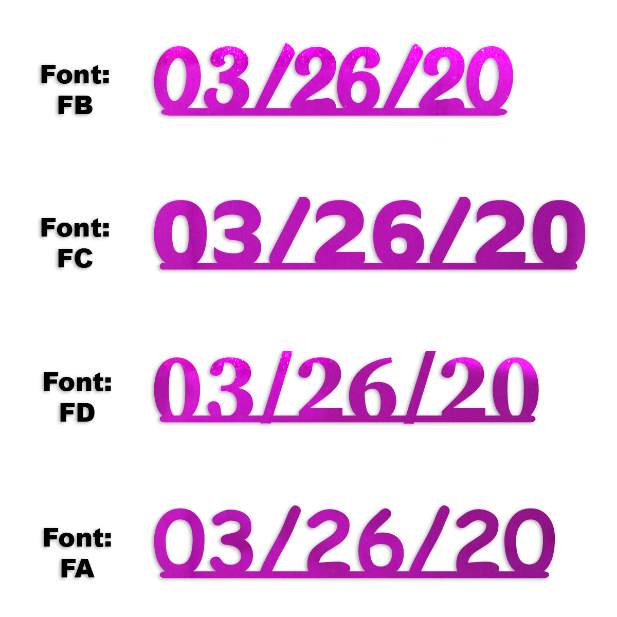 Custom-Fetti Date - 03/26/24 or 03/26/25  Fuchsia