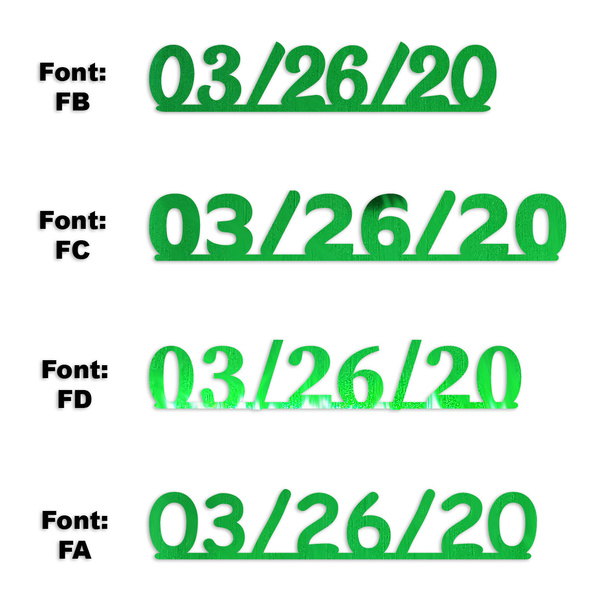 Custom-Fetti Date - 03/26/24 or 03/26/25  Green
