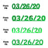 Custom-Fetti Date - 03/26/24 or 03/26/25  Green