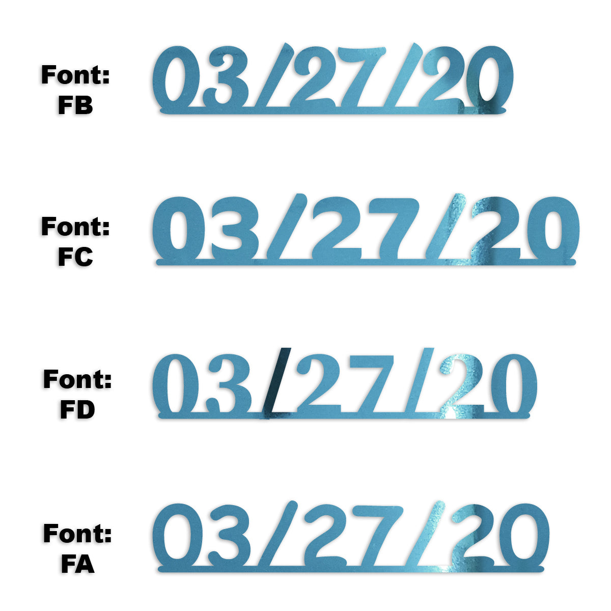 Custom-Fetti Date - 03/27/24 or 03/27/25  Blue Sky