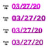 Custom-Fetti Date - 03/27/24 or 03/27/25  Fuchsia
