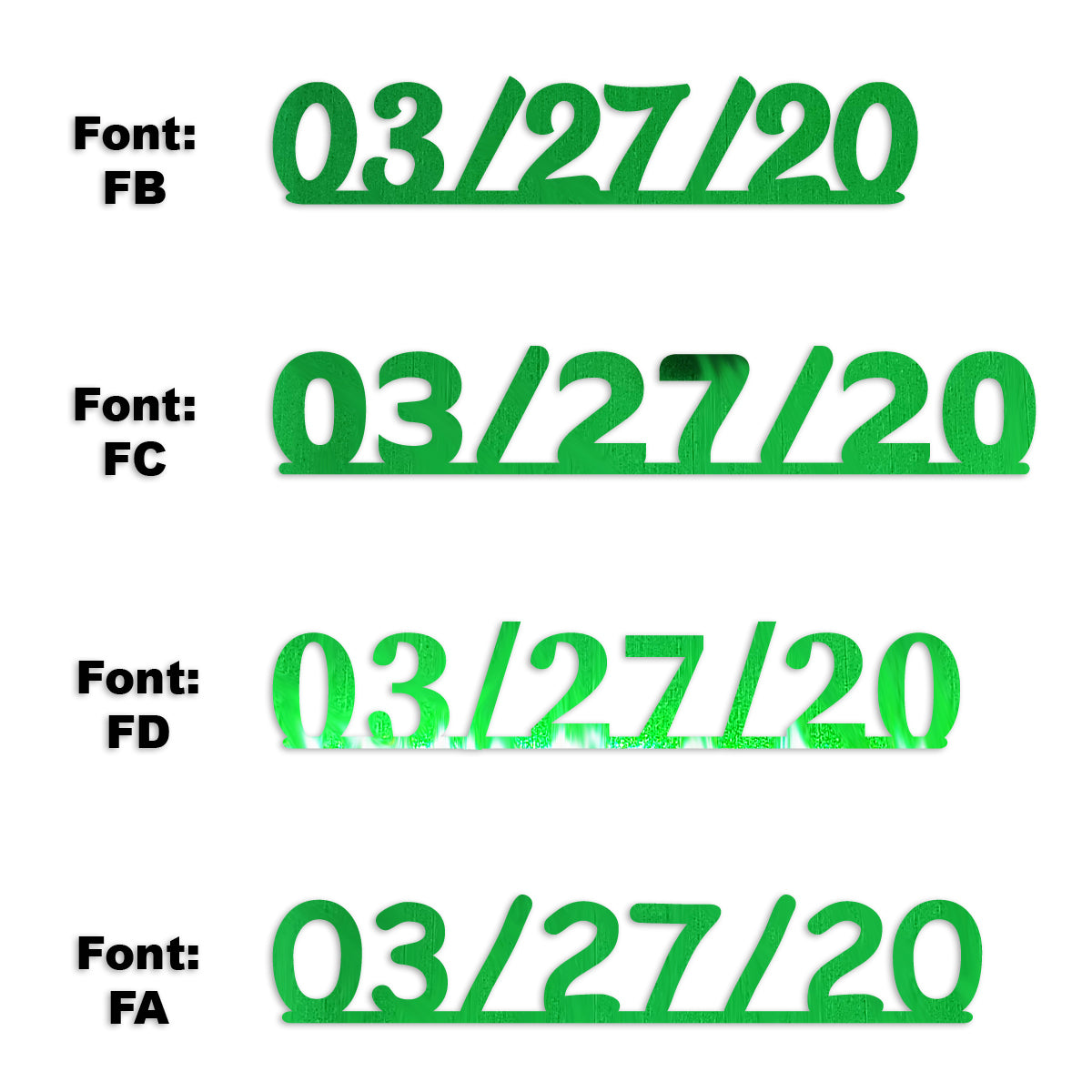 Custom-Fetti Date - 03/27/24 or 03/27/25  Green