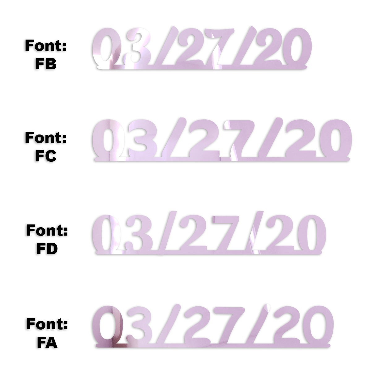 Custom-Fetti Date - 03/27/24 or 03/27/25  Pink