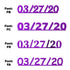 Custom-Fetti Date - 03/27/24 or 03/27/25  Purple