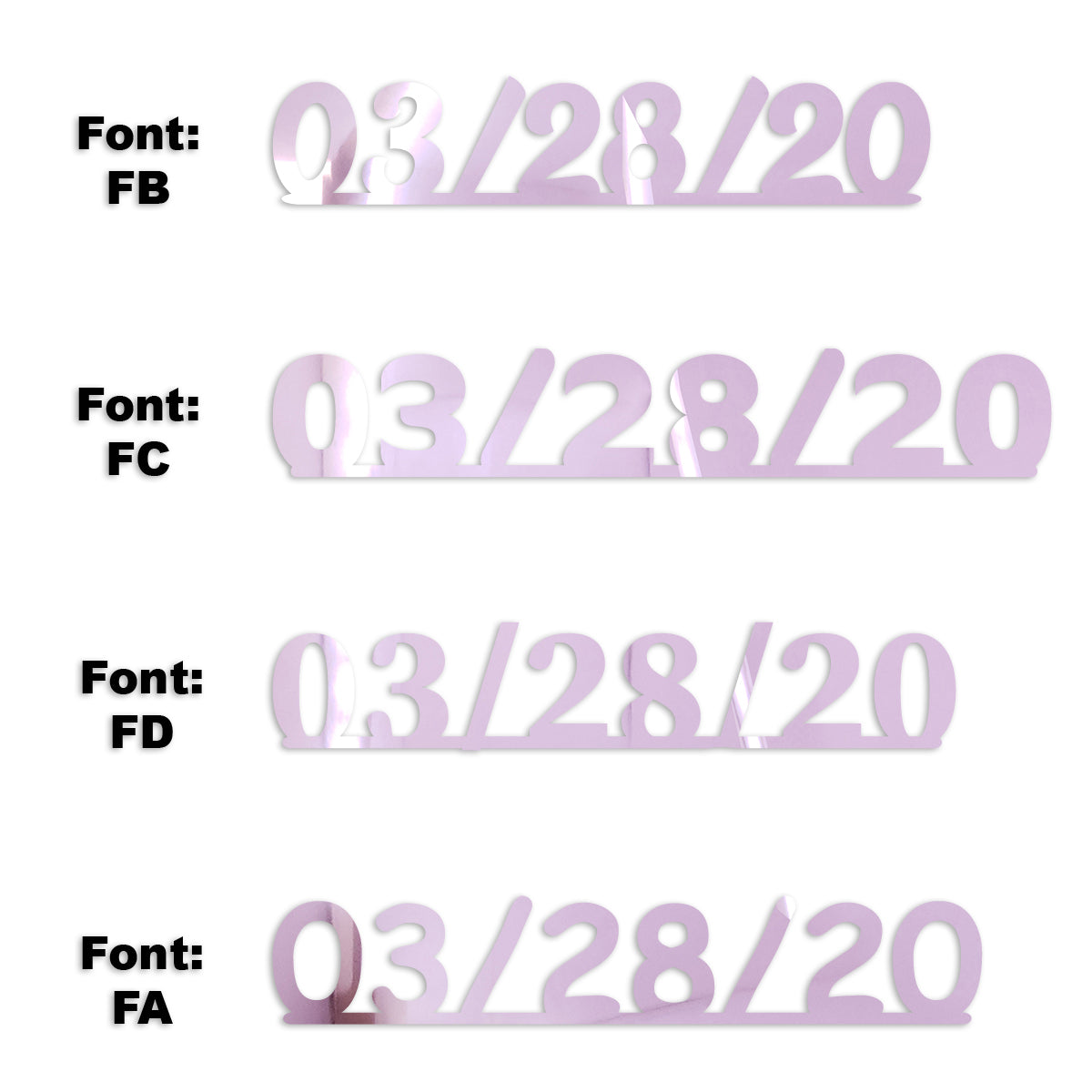 Custom-Fetti Date - 03/28/24 or 03/28/25  Pink