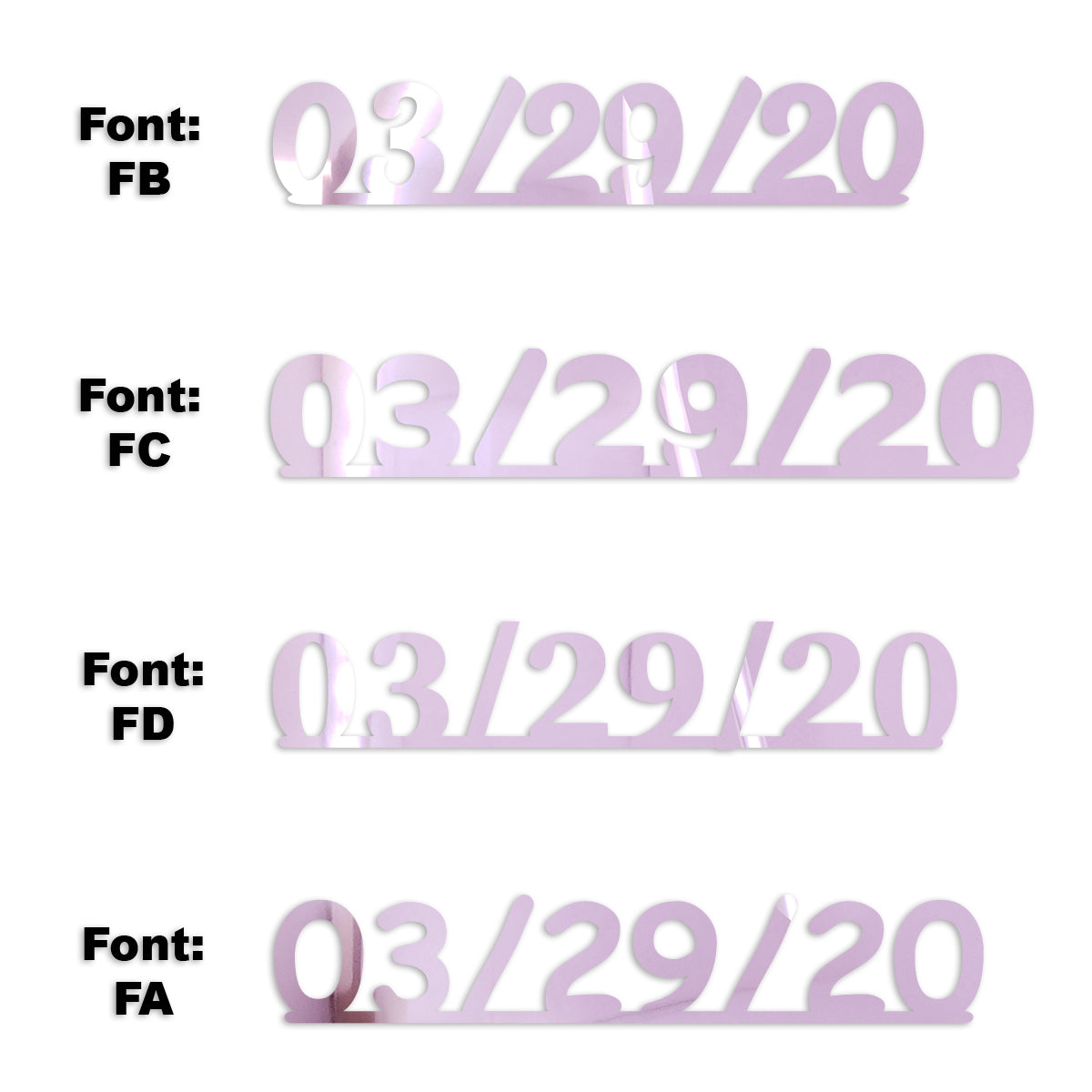 Custom-Fetti Date - 03/29/24 or 03/29/25  Pink